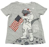 Sivé melírované tričko s dinem H&M