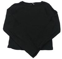 Čierne rebrované crop tričko zn. Pep&Co
