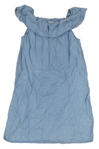 Světlemodré lehké riflové šaty s volánkem H&M