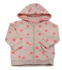Svetloružová -neónová bodkovaná á prepínaci mikina s kapucňou zn. M&S