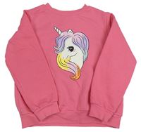 Růžová mikina s jednorožcem H&M
