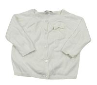 Biely prepínaci sveter s mašlou Vertbaudet