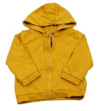 Horčicová prepínaci mikina s kapucňou Ergee