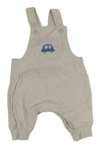 Béžové na traké manšestráky s autom Mothercare