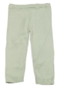 Mintové rebrované úpletové ľahké tepláky F&F