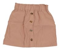 Ružová sukňa s gombíkmi