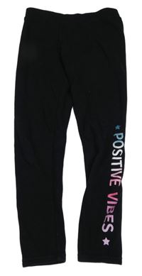 Čierne zateplené legíny s nápisom Primark