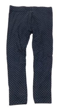 Tmavomodré bodkovaná é legíny