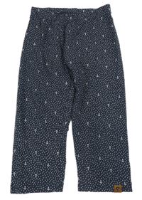 Sivo-tmavomodré bodkovaná é crop legíny s kotvami Yigga