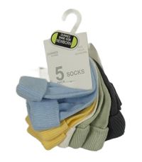 Nové - 5 set - 5x Barevné ponožky Dunnes 
