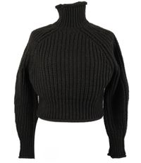 Dámský hnědý crop svetr s rolákem H&M