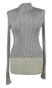 Dámsky strieborný ľahký sveter H&M