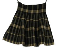 Dámska čierno-béžová vzorovaná pletená sukňa New Look