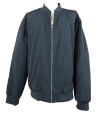 Pánský tmavomodrý šusťákový zateplený bomber TU