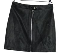 Dámska čierna koženková prepínaci sukňa Topshop