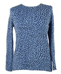 Dámské světlemodro-černé vzorované triko M&S