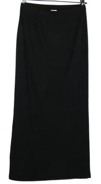 Dámska čierna rebrovaná dlhá sukňa Shein