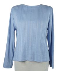 Dámske svetlomodré rebrované tričko TU