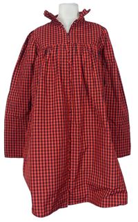 Dámske červeno-čierne kockované košeľové šaty zn. H&M