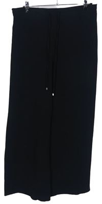 Dámske čierne culottes nohavice s pruhmi Papaya