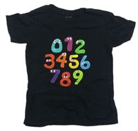 Čierne tričko s číslami