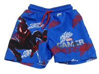 Modré plážové kraťasy so Spidermanem Marvel