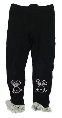 Černé legíny s králíčkem 