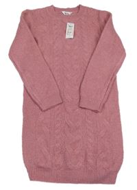 Nové - Růžové pletené šaty M&Co.