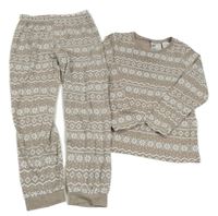Béžové vzorované pyžamo H&M