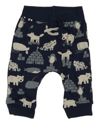 Tmavomodré baggy tepláky s obrázkami George