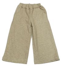 Béžové melírované široké nohavice