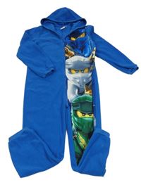 Modrá fleecová kombinéza Ninjago a kapucí