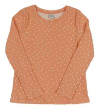 Lososové puntíkaté triko TU