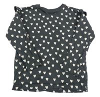 Tmavošedé triko se srdíčky Matalan