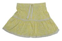 Žltá kvetinová bavlnená sukňa Next