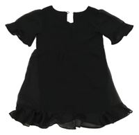 Čierne šifónové šaty