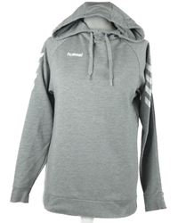 Dámska sivá mlírovaná mikina s logom a kapucňou Hummel