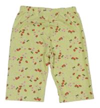 Svetlozelené elastické kraťasy s jahodami Kids