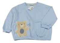 Nová - světlemodrá oversize mikina s medvídkem Next