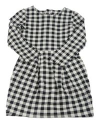 Bielo-čierne kockované šaty H&M
