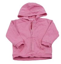 Ružová prepínaci mikina s volánikmi a kapucňou George