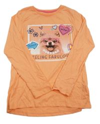 Korálové triko s pejskem Dunnes Stores 