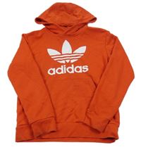 Červená mikina s kapucí Adidas