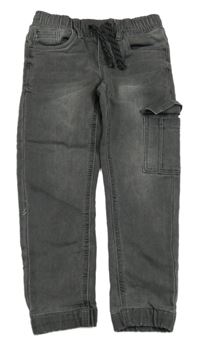 Šedé teplákové rifle s kapsou Alive