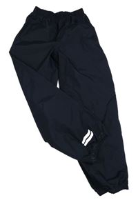 Tmavomodré šusťákové podšité cuff kalhoty TCM