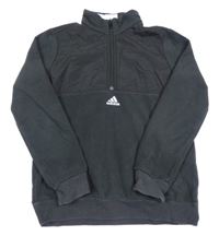 Černá šusťákovo/fleecová mikina Adidas