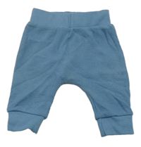 Modré žebrované tepláky 