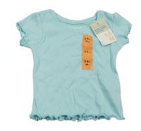 Nové -Svetlomodré rebrované tričko Primark