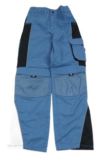 Modro-černé outdoorové kalhoty s kapsami Active Touch