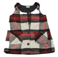 Červemo-bielo-červené kockované šaty s vreckami F&F